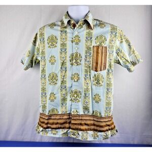 Robert Graham Colorful Vintage Paisley Short Sleeve Button Down - Small **Read**